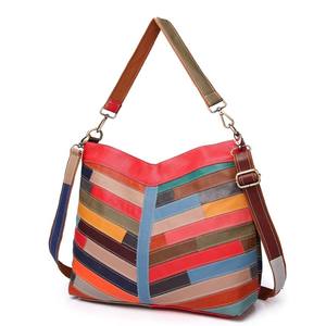 Sac fourre-tout souple en cuir de vachette véritable pour femme, sac à bandoulière grande capacité, sac à main pour femme - Product Image 1