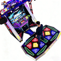 KML K-1006 Machine de danse arcade à monnayeur Pump It Dance 500W, construction plastique et métal, prise en charge de la langue anglaise, 1-2 joueurs