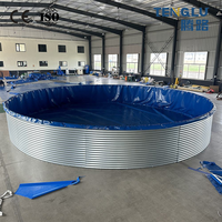 Bâche en PVC double couche galvanisée, flexible, durable, résistante à l'eau, pour couverture de bassin de 100m³ pour Tilapia, Poisson-chat, Koi