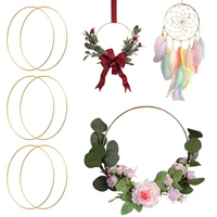 Cercle floral en métal doré pour macramé, idéal pour la décoration de mariage DIY et les créations murales en macramé pour attrape-rêves faits main