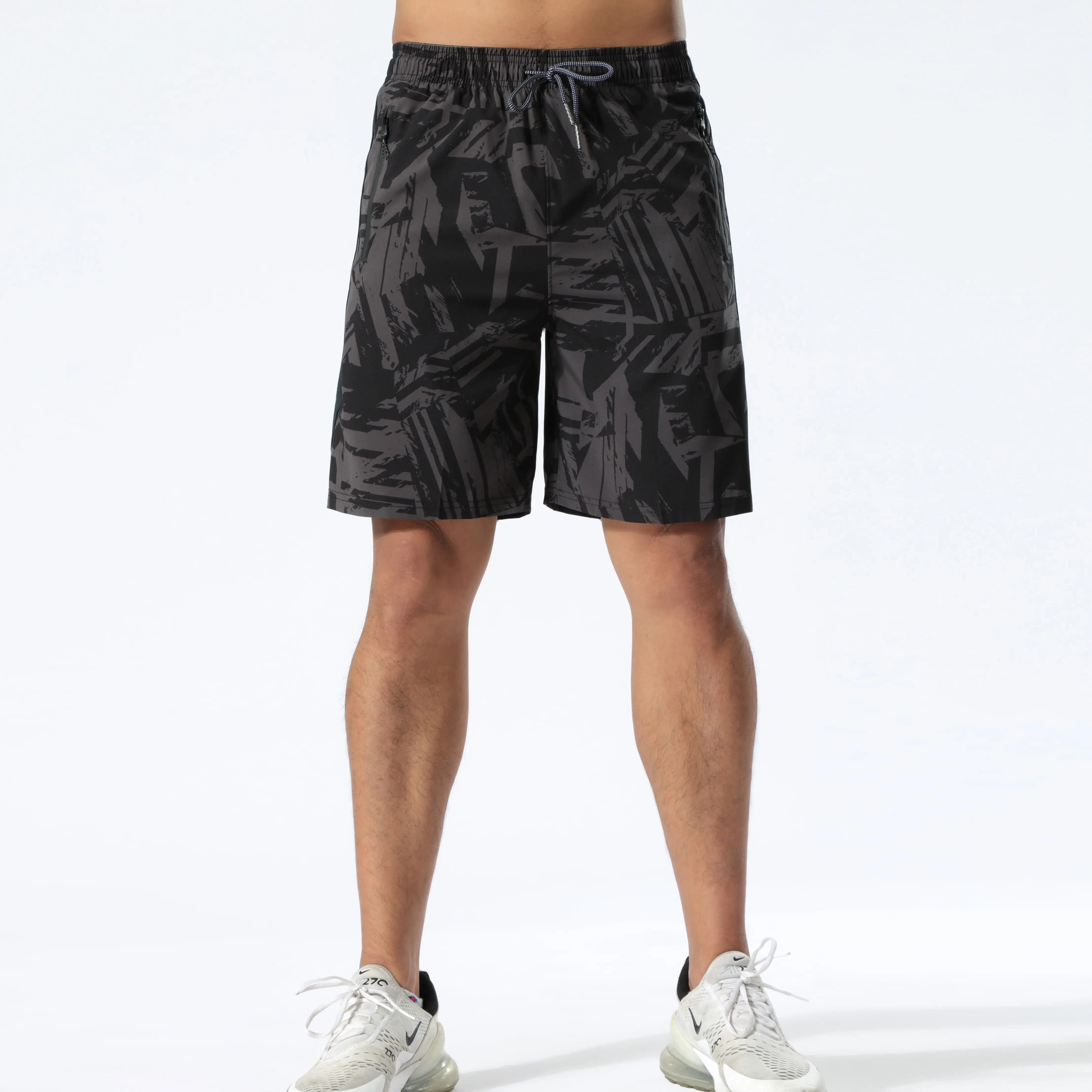 Factory hot sales casual men's jogger shorts sport men's shorts shorts with zipper pockets