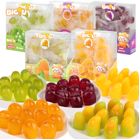 Hete verkoop fabriek populaire bulk 3D/4D mango gepelde gummy jelly zachte snoepjes bonbons fruit schilfers snoepgoed