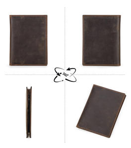 Porte-cartes en cuir rétro Crazy Horse de qualité supérieure passeport antivol RFID et porte-cartes d'identité avec position - Product Image 6