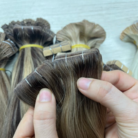 Extensions de cheveux humains invisibles injectées directement de l'usine, sans couture, en cheveux européens bruts, double épaisseur, prêtes à être expédiées