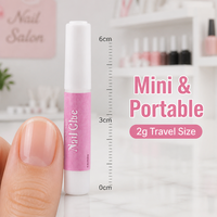 MOQ Rendah 50pcs Lem Kuku Mini Profesional 2g Perekat Kuat Etil Sianoakrilat untuk Kuku Tempel Cepat Kering Lem Ujung Kuku