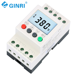 Pelindung LCD kegagalan fase AC 380V 220V, relai pelindung kelebihan tegangan dapat disesuaikan 3 fase - Product Image 3