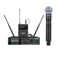 Microphone sans fil numérique UHF FM Ture Digital RCUOCA RC-U8063 avec récepteur métallique, micro portable, corps en plastique, écran LCD, suppression du bruit