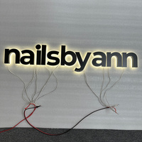 Lettres en acrylique 3D personnalisées avec logo, enseignes publicitaires LED avec lettres LED métalliques pour les entreprises, tels que les magasins et les entreprises