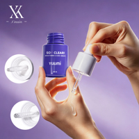 Bouteilles en plastique cosmétiques vides personnalisées de 20 ml pour soins de la peau, sérum, lotion et huile essentielle avec pompe compte-gouttes et finition mate/douce