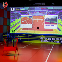Simulación de la vida real Proyección interactiva Simulador DE TENIS deportivo digital Máquina de dispositivo de juegos de entretenimiento que funciona con monedas
