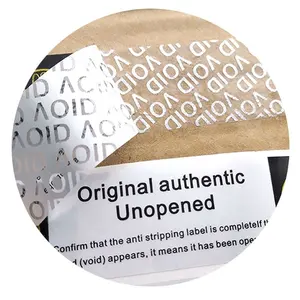 Vinyl Security Open Void Tamper Proof Label Sticker Printing Adhesive Custom Warranty Seal Sticker