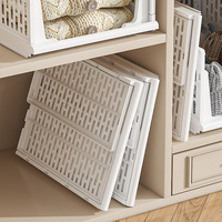 Divisores de Armario de Plástico Plegables, Diseño Plegable, Organizadores de Ropa para Dormitorio, Habitación Individual, Armario, Juego de Cuatro Piezas