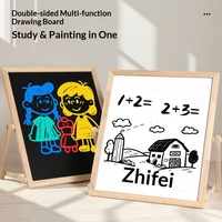 Tableau magnétique multifonctionnel pliable pour l'apprentissage de l'alphabet numérique pour enfants, tableau à double face effaçable sans poussière pour le dessin et le gribouillage