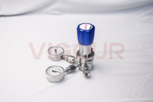 Régulateur de pression manuel à un étage UHP Max 3500psi SS316L avec magnétoscope 1/4 3/8 et connexion de soudure de tube pour le gaz - Product Image 3