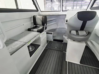Bateau de pêche en aluminium avec cabine certifiée CE, 24 pieds (7,5 m), fond en V profond, yacht de croisière rapide avec grande cabine