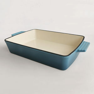 Plat de cuisson en fonte émaillée de 13 pouces Plat de cuisson rectangulaire antiadhésif Poêle à lasagne Plat à lasagne pour utilisation au four - Product Image 6