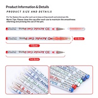 Stylo Gel Acrylique Coloré Neutre pour Journal, Style Instagram, Séchage Rapide, Pointe de 1,0 mm, Écriture Fluide, Pointe en Forme de Balle, Idéal pour Étudiants
