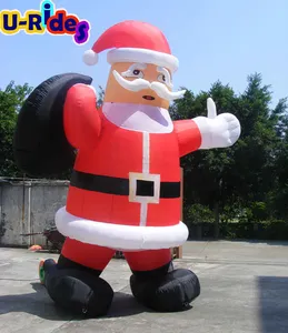 आउटडोर क्रिसमस का आनंद और उत्सव के माहौल के लिए छुट्टियों के प्रचार के लिए आउटडोर क्रिसमस Santa Inflatable सजावट मॉडल
