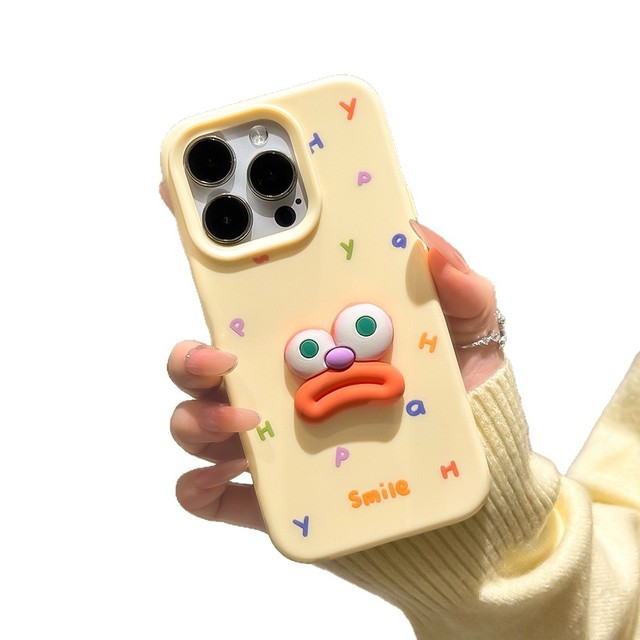 Cute 3D Cartoon Embossing Liquid Silicone Shockproof Phone Case OEM ODM Factory for for Series