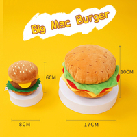Saucisses à hamburger farcies de luxe durables, jouets à mâcher pour pizza, style dessin animé, jouets interactifs en peluche pour chiens écologiques