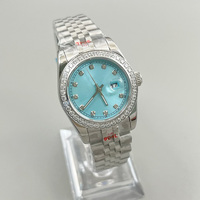 Luxus Herren Wasserdichte Uhren Stahl Iced Out CZ Diamant Japanisches Citizen Mechanisches Uhrwerk Moissanit-Uhr für Männer