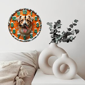 Horloge murale ronde en bois 25 cm, silencieuse, à quartz, décoration intérieure, horloge murale pour couloir, entrée - Product Image 4