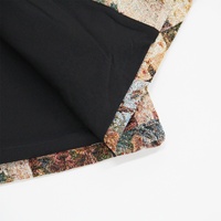 Blouson aviateur tissé jacquard à fermeture éclair respirant pour femmes avec motif de tapisserie patchwork au design personnalisé