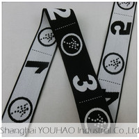 Sangles élastiques personnalisées à motif jacquard brodé en polyester/nylon pour sous-vêtements et articles de sport