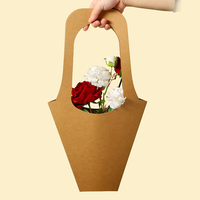 Boîte à fleurs personnalisée en carton de haute qualité avec poignée pour rose, orchidée, cactus, idéale pour les cadeaux d'anniversaire et de remise de diplôme