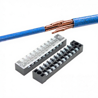Bloc de bornes à vis électrique TB 15A en plastique à barrière fixe avec connexion en cuivre pour conducteurs de 5 à 10 AWG