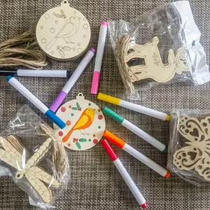 ชุดของเล่นวาดรูปสำหรับเด็ก Jumon ชุดมอนเตสซอรี่ DIY ลายฉลุสำหรับวาดภาพ แม่แบบงานฝีมือไม้ ตัวต่อเสริมพัฒนาการ ปรับแต่งได้ รุ่น T-53 - Product Image 3