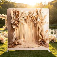 Support de bannière personnalisé 8x8 pour exposition, type housse de coussin, avec cadre en aluminium, tissu tendu double face, pour photomaton