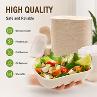 Conteneur alimentaire jetable en bagasse de canne à sucre compostable pour la préparation des repas, boîte à lunch à emporter, écologique, OEM ODM