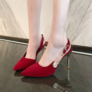 Fournisseur Fabricant sur mesure Mode pour femmes Talons hauts 7CM Conception ajourée Boucle Sangle Sandales à talons hauts - Product Image 6