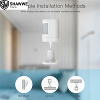 Sistema de Alarma Inalámbrico con Sensor de Movimiento PIR, Material ABS, Diseño Portátil, Control por Aplicación, para Seguridad del Hogar