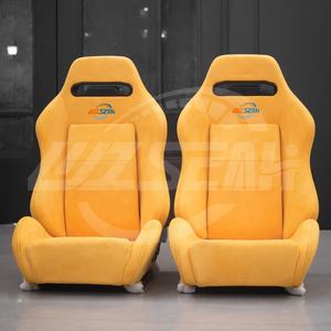 WZSEAHI желтое сиденье-ковш универсальное регулируемое автомобильное спортивное сиденье гоночное автомобильное сиденье с ползунком - Product Image 6