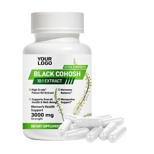 Özel Marka Siyah Kojosh 300mg Kapsül Menopoz Kemik Sağlığı Desteği Kadın Hormonları Gıda Takviyesi - Product Image 1