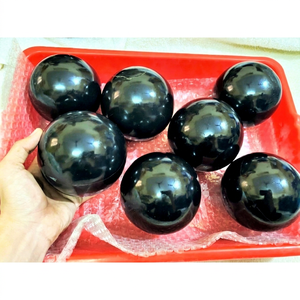 Esfera de Ágata Negra de 100 mm al por Mayor, Bola de Cristal Grande para Sanación con Energía Reiki, Piedra Preciosa Natural - Product Image 1