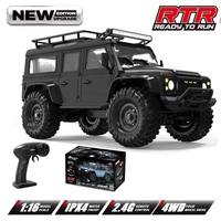 Coche RC HB R1601 1:16 2.4G 4 Canales 4WD Todoterreno con Luces LED, Camioneta Crawler, Vehículo de Escalada, Modelo de Juguete para Mayores de 14 Años, Listo para Usar, Metálico, 35m