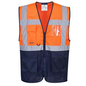 PORTWEST - C377ONRXXL Gilet Meshair Executive bicolore haute visibilité orange/bleu marine-EAN 5036108316892 HI-VIS WORKWEAR - Product Image 1