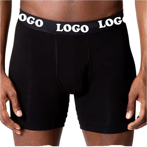 Biểu Tượng Tùy Chỉnh Cổ Điển Rắn Màu Sắc Thoải Mái Đồ Lót Cho Nam Giới Bán Buôn Chất Lượng Cao Đàn Hồi Của Nam Giới Tóm Tắt Boxers - Product Image 1