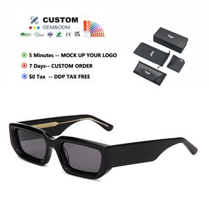 Gafas de Sol de Lujo de Alta Calidad, con Logotipo Personalizado, Estilo Europeo Vintage, Montura Cuadrada de Acetato Grueso, Polarizadas, para Hombre y Mujer - Product Image 1