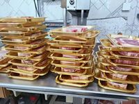 Bandeja de Blíster para Envasado al Vacío Ecológica, Dorada/Transparente/Negra, para Carne Fresca de Pollo, Res y Otros Carnes, Personalizable en PP/PET