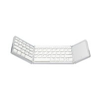 Keyboard Mini Lipat Tiga Nirkabel Ultra Tipis Portabel Baru B089T untuk Ponsel, Tablet, dan Penggunaan Kantor dengan Touchpad