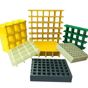 China 25mm 38mm 50mm Fiberglass Grate FRP GRP Moulded Grating For Sale