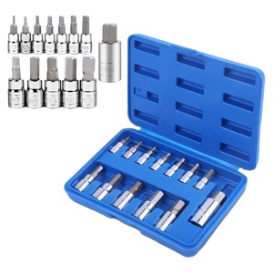 13-delige huishoudgereedschapset vanadiumstaal 1/4'' 3/8 en 1/2'' aandrijving H2-H14 stervormige Torx bit socket set - Product Image 6