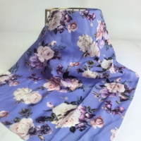 75D resistente a las arrugas 100 poliéster tejido personalizado Impresión digital flor CREP koshibo para vestidos de noche