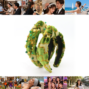 Fascia per capelli con strass antiscivolo semplice con tendenza calda di alta qualità - Product Image 4