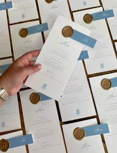 Cartes de <span class=keywords><strong>menu</strong></span> de <span class=keywords><strong>mariage</strong></span> personnalisées avec sceau de cire, marque-places en <span class=keywords><strong>papier</strong></span> mat imprimé, menus de dîner pour la décoration de table de réception de <span class=keywords><strong>mariage</strong></span> - Product Image 3