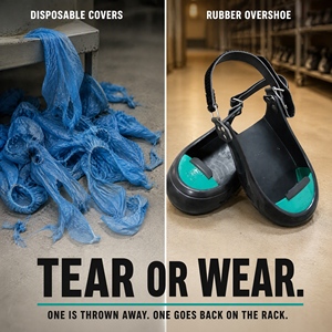 Protège-chaussures en TPU à embout d'acier, <span class=keywords><strong>lavables</strong></span>, réutilisables, imperméables, antidérapants, légers, pour la sécurité des visiteurs d'usine - Product Image 3